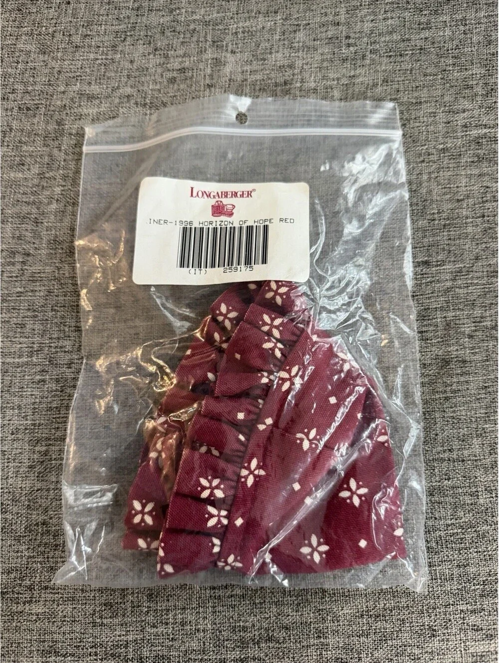 Longaberger 1996 Horizon Of Hope Basket Liner Red New In Package